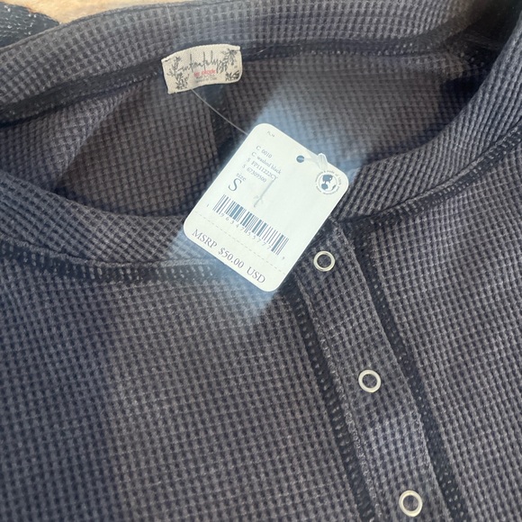 Free People Intimately Early Night Crop Top in washed black - Picture 7 of 11